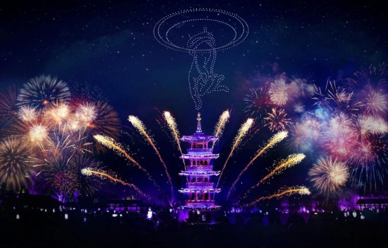 1760700466196615.png 图为无锡拈花湾景区的光影秀。.png