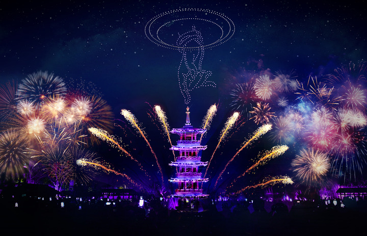 1762498149364603.jpg 无锡拈花湾景区的光影秀。(受.jpg